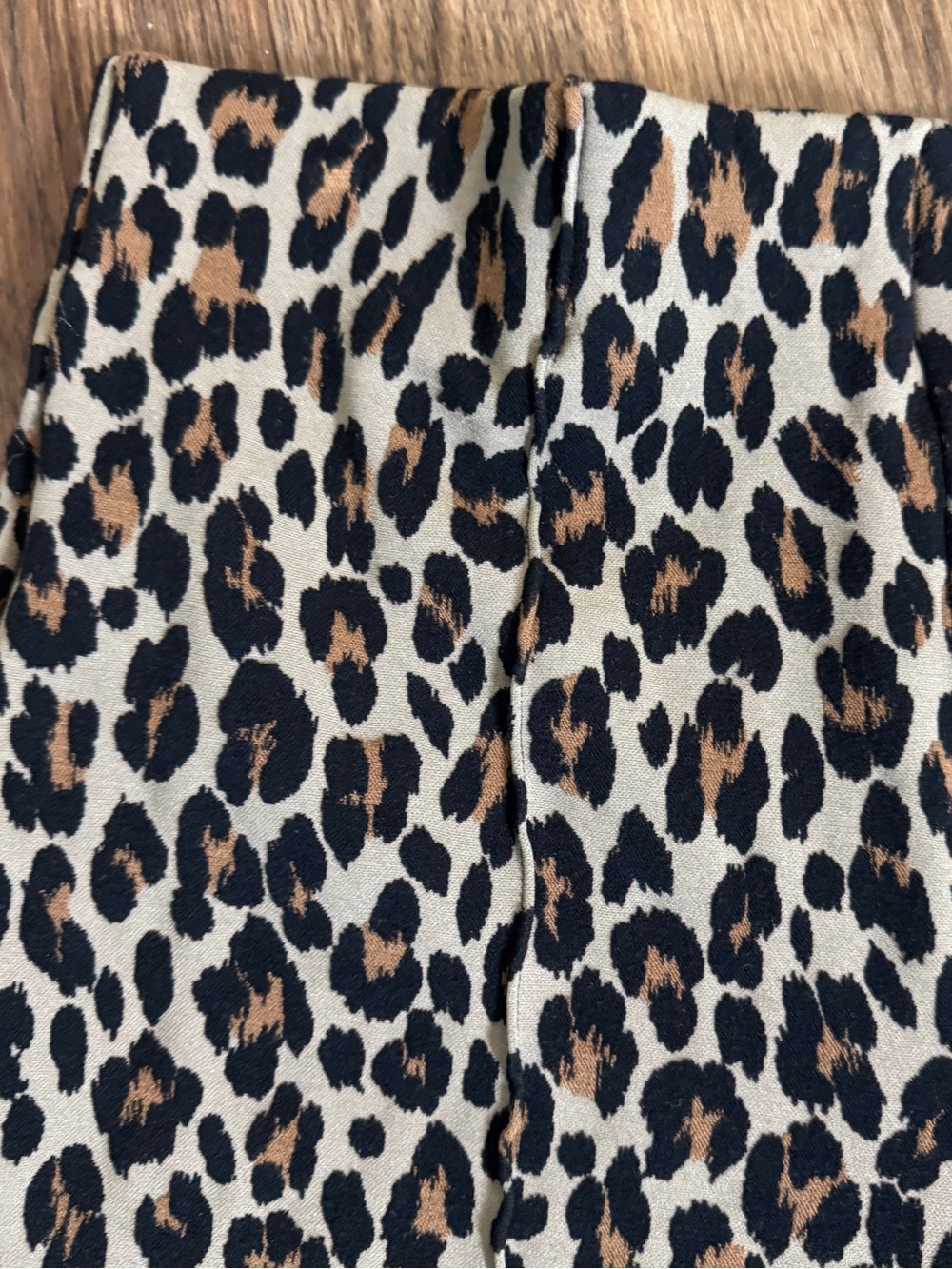 SPANX High Rise Leopard Print Women's Ponte Trousers Flared Sz. XLP - Picture 3 of 10